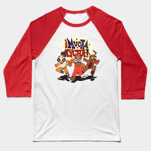 mucha lucha power WWF Baseball T-Shirt by jaranan99